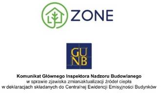 Obraz przedstawiający Komunikat Głównego Inspektora Nadzoru Budowlanego w sprawie zjawiska zmian/aktualizacji źródeł ciepła w deklaracjach składanych do Centralnej Ewidencji Emisyjności Budynków