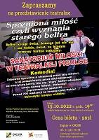 Obraz przedstawiający OKSiR zaprasza na przedstawienie teatralne