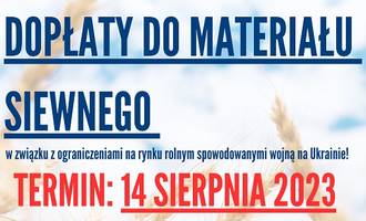 Obraz przedstawiający Dopłaty do materiału siewnego w związku z ograniczeniami na rynku rolnym spowodowanymi wojną na Ukrainie