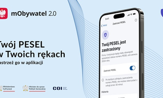 Obraz przedstawiający Zastrzeż PESEL i chroń swoje dane w mObywatelu 2.0