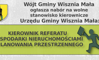Obraz przedstawiający Nabór na wolne stanowisko kierownicze urzędnicze - Kierownik Referatu Gospodarki Nieruchomościami i Planowania Przestrzennego