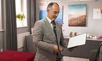 Obraz przedstawiający Sesja inauguracyjna Rady Gminy Wisznia Mała IX kadencji
