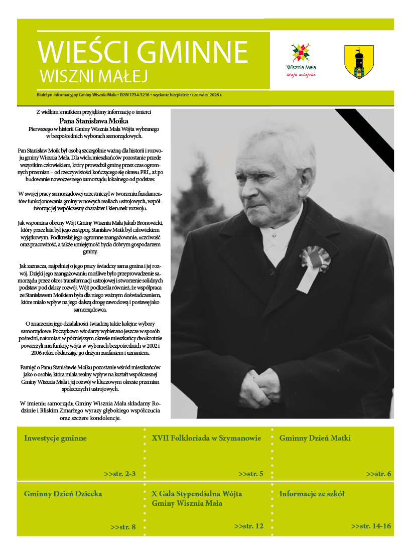 Obraz przedstawiający Wieści gminne Wiszni Małej