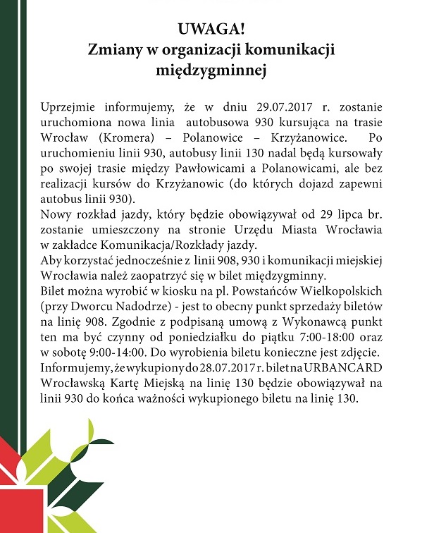 Obraz przedstawiający Zmiany w organizacji komunikacji międzygminnej