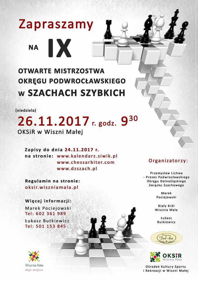 Obraz przedstawiający IX Otwarte Mistrzostwa Okręgu Podwrocławskiego w Szachach Szybkich