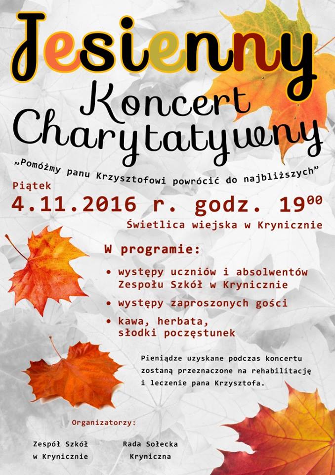 Obraz przedstawiający Koncert charytatywny w Krynicznie